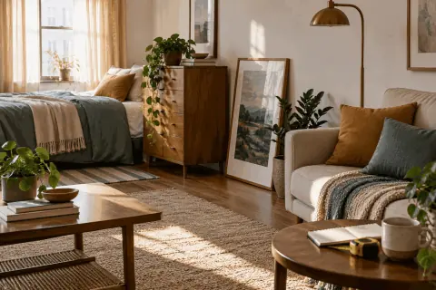 Accessoires décoratifs mobiles et textiles permettant de modifier une ambiance sans chantier