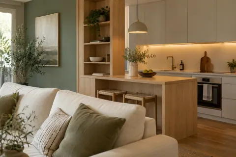 Mobilier de transition entre cuisine et salon